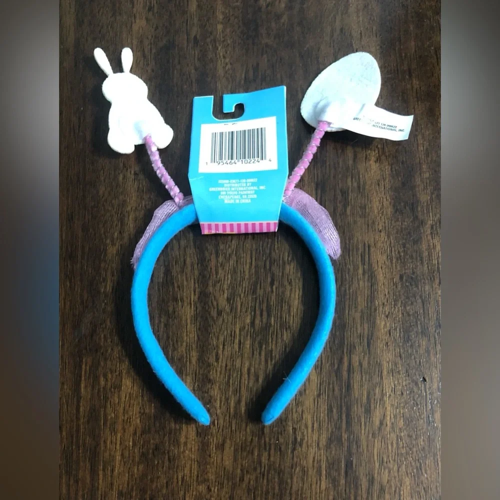 Happy Easter Headband bunny egg blue. 10.5 in
